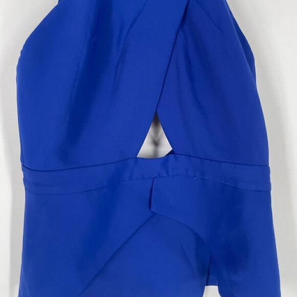 BCBGMaxazria blue halter top open back sz S - Picture 10 of 14